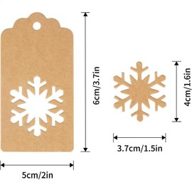 150PCS Christmas Gift Tags Kraft Paper Gift Tags Snowflake Reindeer Christmas Tree Hanging Labels Tags for Christmas Holiday Present Wrap for Christmas DIY Wrapping Holiday Present
