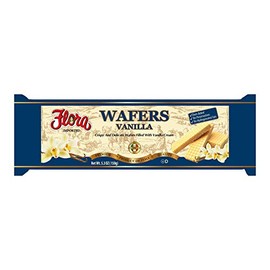 Wafer Cookies by Flora - Italian Wafers Vanilla - 5.3 oz (Pack of 3)