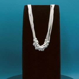 Ae Cee R. Carly Lyana Multi Strand Toggle Beaded Necklace 925 Sterling Silver Gift Boxed