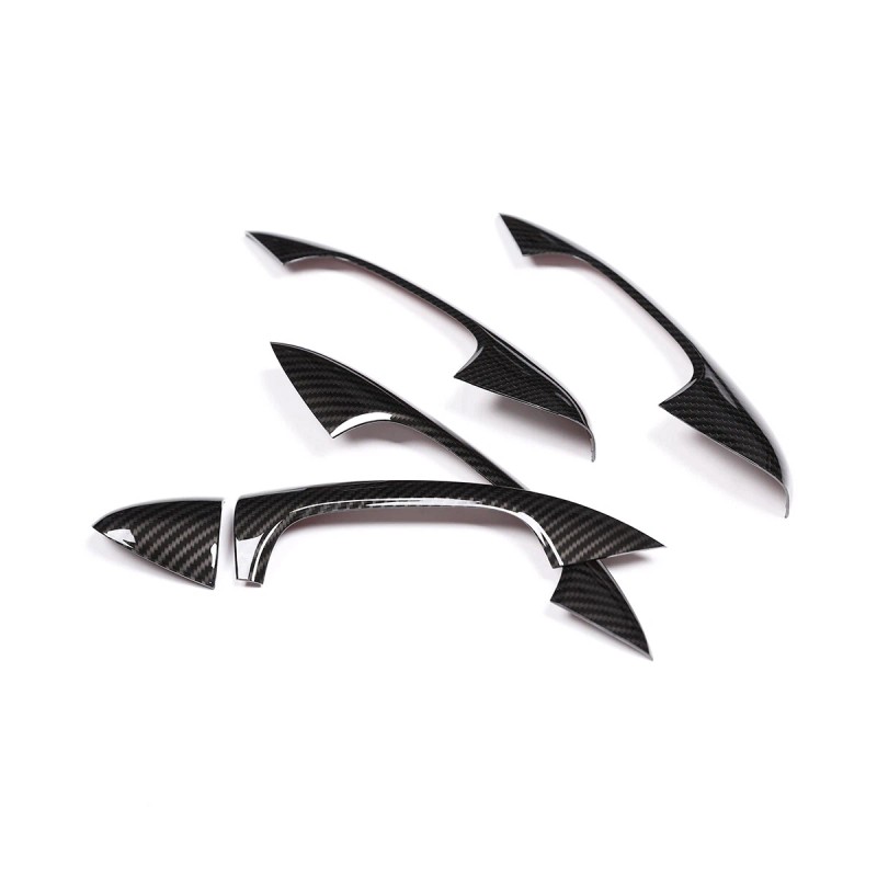 momocar Carbon Fiber ABS Side Door Handle Trim For Benz
