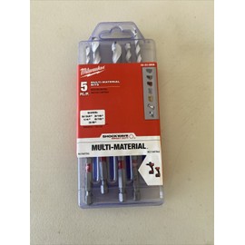 Milwaukee NEW MILWAUKEE SHOCKWAVE Carbide Drill Bit Set 5 pc Multi-Material CHN 48-20-8898