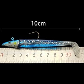 5 PCS Soft Plastic Lures,Fishing Lures with Jig Head and T tail,Realistic Paddle Tail Swim Action Fishing Lure,Artificial Bait,for Bass Trout Saltwater Rocky Shore Freshwater Fish Tackle