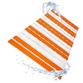 LuxurYou Non Slip Bathtub Mat | Double-Layered Shower Floor Mat with Suction Cups | EZ-Dry Construction | Non-Toxic, BPA, Latex, Phthalate, PVC Free (Splash)