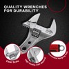 HOUSERAN 3-piece Adjustable Wrench Set, 6, 8, 10 Inch, Wide