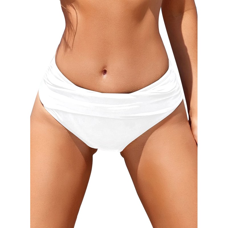 SHEKINI Bañador de Mujer Hipster Bikini Bottoms Cobertura Completa Bañador