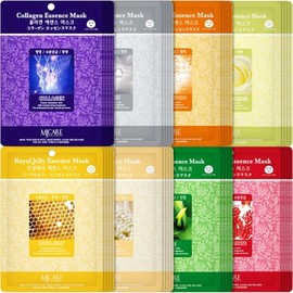 8 types of essence mask packs (100 sheets) Elasticity, whitening, transparency, moisturizing, nutrition, and soothing / 에센스 마스크팩 8종 100매 탄력 미백 투명 보습 영양 진정