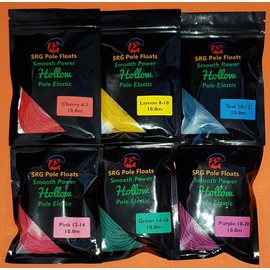 SRG Pole Floats Mega Value Hollow Latex Pole Elastic Various 2.0m / 2.5m or 3.0m (Lemon 8-10 (2.5 Metres))