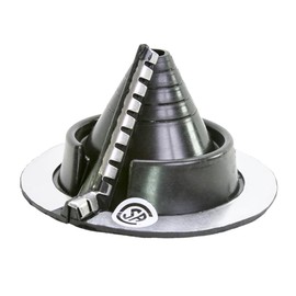 Fasteners Plus #1 Round Retrofit EPDM Metal Roof Pipe Flashing Boot - Fits 3/4" - 2-3/4" Pipe OD - Black (Made in USA)