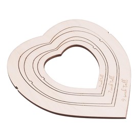 Ieron 3Pcs Different Size Heart Macrame Templates - DIY Crafts Tool for Feather Wall Hangings, 5+7+9inch