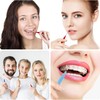 100 Stück Interdentalbürste, Zahnzwischenraumbürsten 4 Farbes, Interdentalreiniger Wiederverwendbar,Zahnbürste Zwischenräume zur