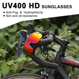 BangLong Cycling Glasses Polarised Sunglasses Men Women UV400 Protection Sports Glasses for Fast Glasses, Running Glasses, Road Bike Glasses, Biker Glasses, MTB Glasses Men, Wind Protection Glasses