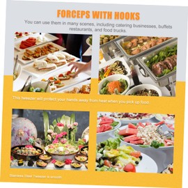 BIUDECO Metal Food Tongs Reusable Cooking Tweezers Stainless Steel Kitchen Gadgets for Kitchen Buffets
