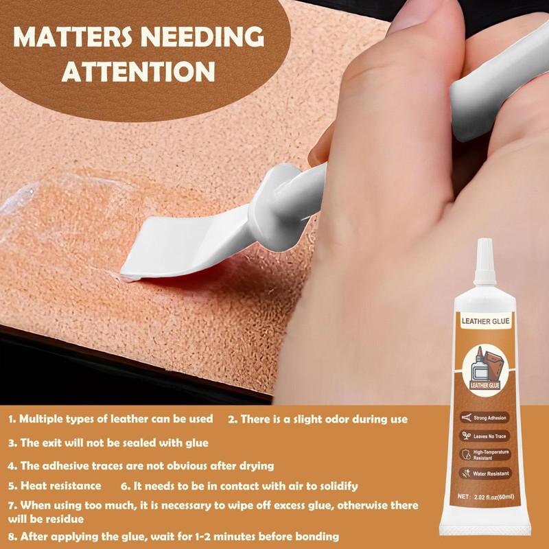 INNOVAYOU Leather Glue 120ml, Leather Glue Adhesive Instant Bonding Permanent