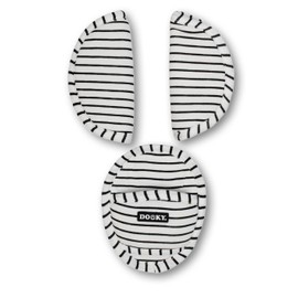 Dooky Seat Belt Pads for Baby Seats, Prams & Child Seats (Universal Fit Thanks to Velcro Fastening, Suitable for 3 and 5 Point Belts, Soft Padding Made of 100% Cotton), San Marino