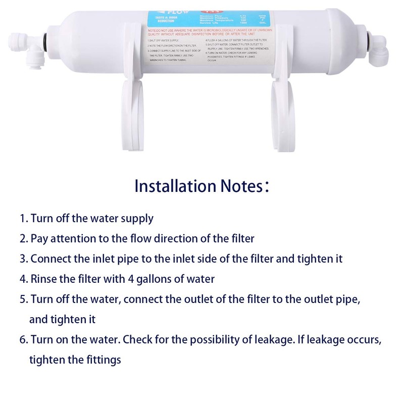 HUI NING T33 Inline Post Coconut Activated Carbon Water Filter