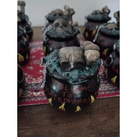 None  Macabre Vudu Skull Desk Topper Creative Gift Office Travel