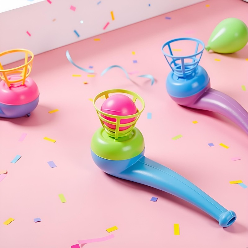Mozff 4Pcs Ball Blowing Floating Blow Pipe Balls, Floating Ball