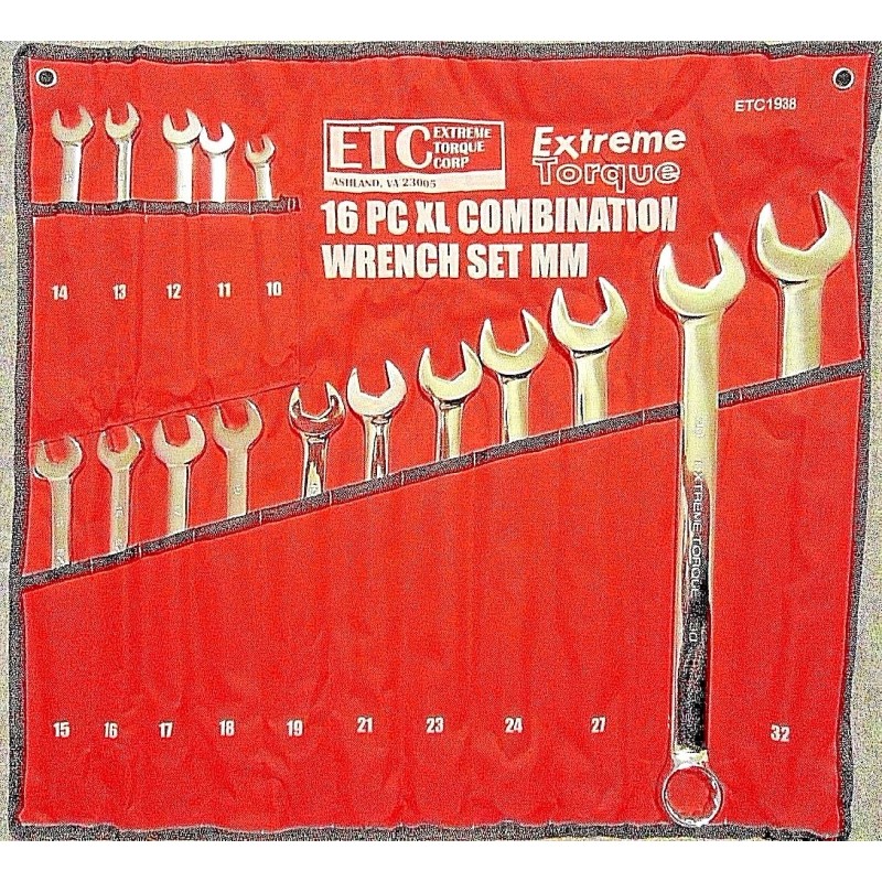 Extra Long Metric Combination Wrench Set 10 - 32mm XL