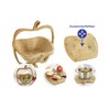 Wenko Maximex Foldable 2-in-1 Bamboo Fruit Basket, Antibacterial, Can be