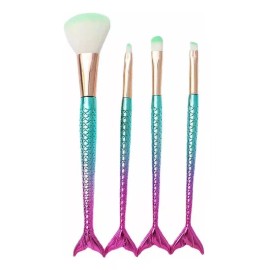 Onlyshop Brochas Sirena Maquillaje De 4pz Rostro Tornasol