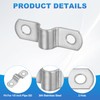 PATIKIL 8mm Rigid Pipe Strap, 12 Pcs 304 Stainless Steel