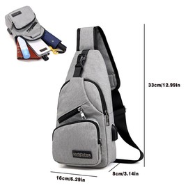 Sling Bag Lightweight Shoulder Crossbody Chest Bags Outdoor Sport Travel Backpack Daypack for Men