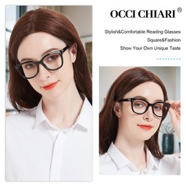 OCCI CHIARI Petite Reading Glasses for Small Face Women Light Weight Readers (Black 1.25x) 1.0 1.25 1.5 1.75 2.0 2.25 2.5 2.75 3.0 3.5 4.0 5.0 6.0