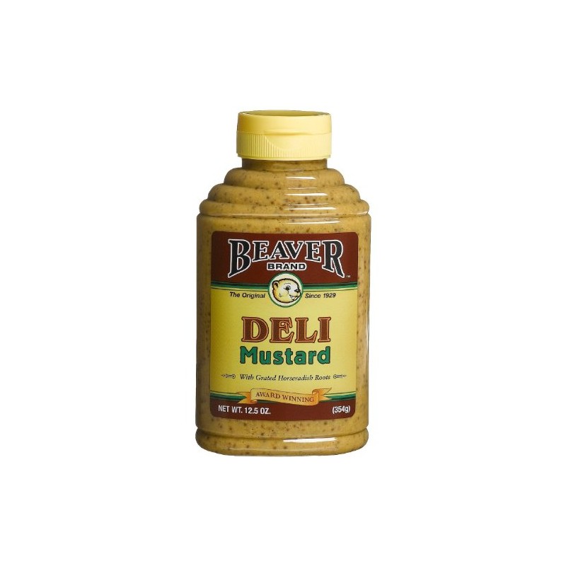 Beaver Brand Deli Mustard, 12.5-Ounce Squeezable Bottles (Pack of 2)
