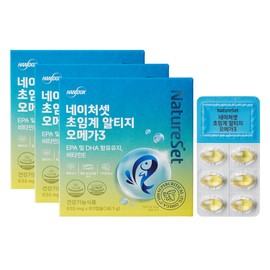 Nature Set Supercritical Altige Omega-3 Vegetable 60 Capsules, 3 Pieces / 네이처셋 초임계 알티지 오메가3 식물성 60캡슐, 3개