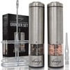 Electric Salt and Pepper Grinder Set by VIVVEA - Stainless