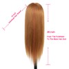 NAYOO Mannequin Head with Real Hair 60% Straight Training Head