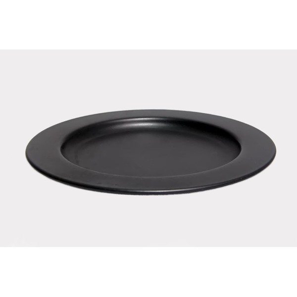 Plate Candle Holder Stainless Steel Round Candle Plate for Pillar Candle Holder, (Black)