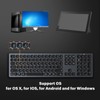 Bluetooth Keyboard with Numeric Keypad Skid Resistance Pads 110 Keys