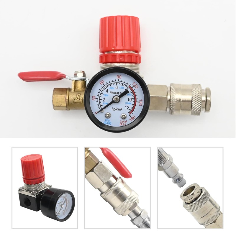 EATAKWARD Air Compressor Pressure Switch Control Valve, 0-180PSI Pressure Regulator