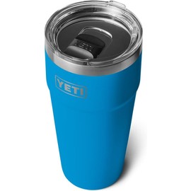 YETI Rambler Cup, Vacuum Insulated Stainless Steel Stackable Cup with Magslider Lid, Big Wave Blue, 30 oz (887 ml)