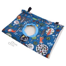 ZONADAH Winter Warm Bird Nest House Bird Bed 23X15X18 Bird Hut Hideaway for Cage Hanging Hammock Sleeping Bed Snuggle Tent for Parrot Parakeets Cockatiels Blue