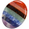 Hoxfly 7 Chakra Crystal Thumb Worry Stone, Polished Chakra Stones,