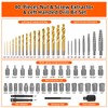 UYECOVE 56Pcs Spiral Screw Extractor Set, Left Hand Drill Bit