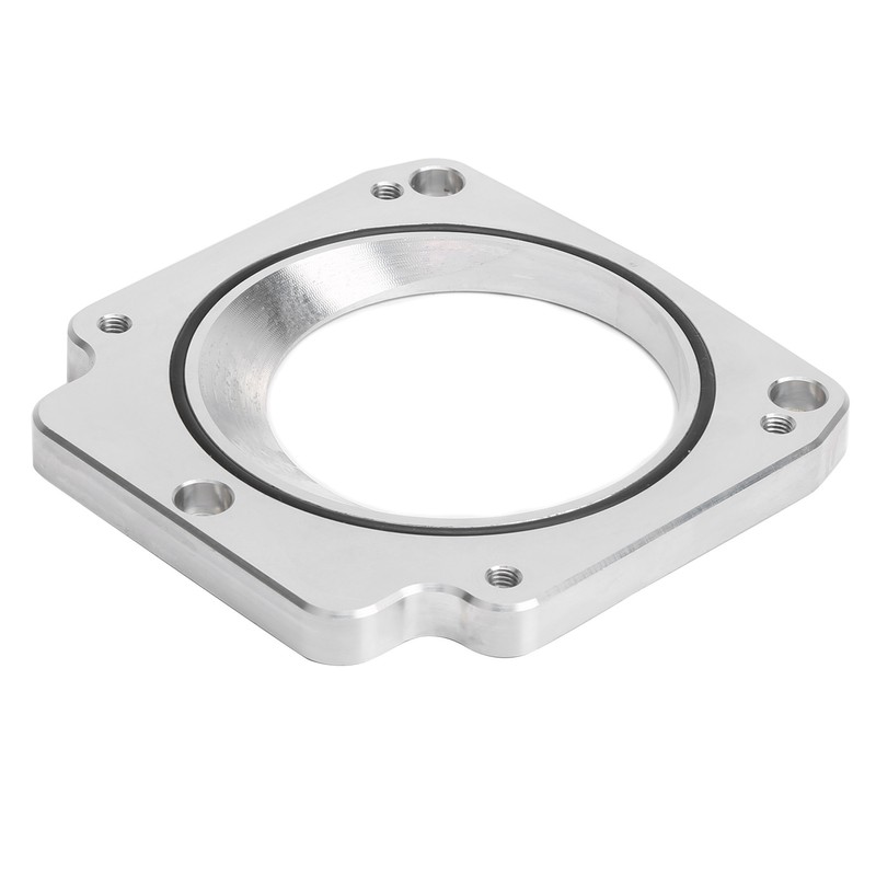 Throttle Body Adapter Plate Natural Finish Aluminum with Mounting Bolts