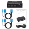 DGODRT USB VGA KVM Switch for 2 PC Sharing 1