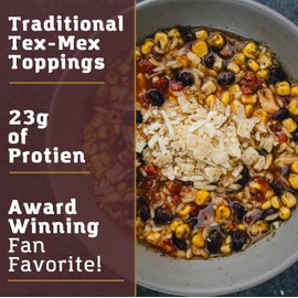 Packit Gourmet Austintacious Tortilla Soup| Premium Freeze Dried Backpacking & Camping Food | Large Portions | High Protein | Real Meat | Just Add Water Meals |All-Natural Ingredients | Made in USA |Freeze-Dried and Dehydrated Foods