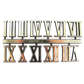 AnB Collectibles 1 Inch Gold Roman Numerals - 12 Count Classic Style Signage Numerals