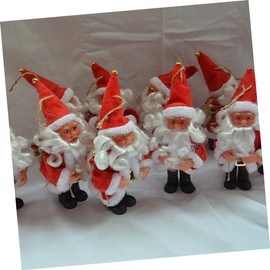 LABRIMP Red Plush Santa Doll Decoration Standing Christmas Ornament for Home Office Holiday Party Festive Layout Decorative Pendant for Christmas Gnome Decor Collectible Figurines