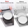 MERRYBOX Roll Up Over The Sink Dish Drying Rack Silicone