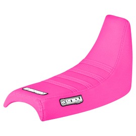 Enjoy Mfg Seat Cover - Compatible Fit for Yamaha PW 50 (Color Ribs) #91 (All Pink with Pink Ribs)