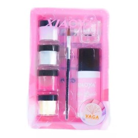 Vaga Kit Básico Acrílico Monómero + Pincel + Godete Para Uñas
