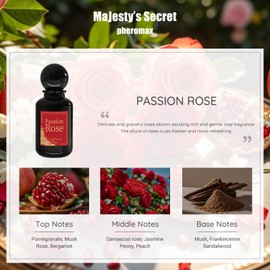 Passion Rose Perfume for Women, 1.7 fl oz, Long-Lasting Rose & Woody Fragrance with Pomegranate, Musk, Rose, Lemon, Jasmine, Peony, Sandalwood Notes – Elegant Floral Woody Perfume