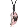 COAI® Japanese Magatama Gemstone Comma Shaped Pearls Pendant with Adjustable