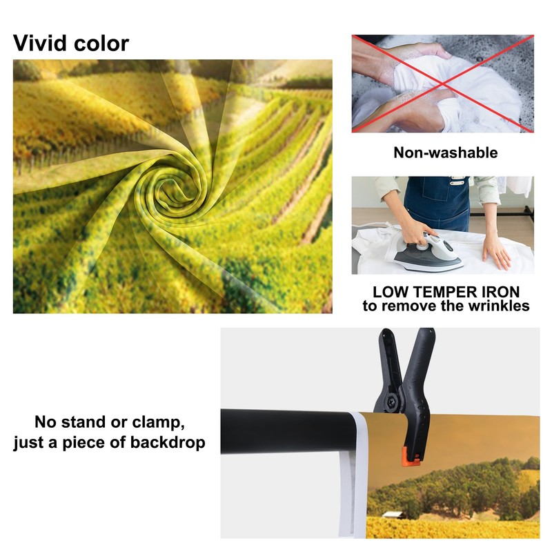 Baocicco 12x8ft Sunset Glow France Vineyard Backdrop French Grapery Backdrop