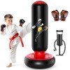 QPAU Kids Inflatable Punching Bag Set 66" with Gloves for